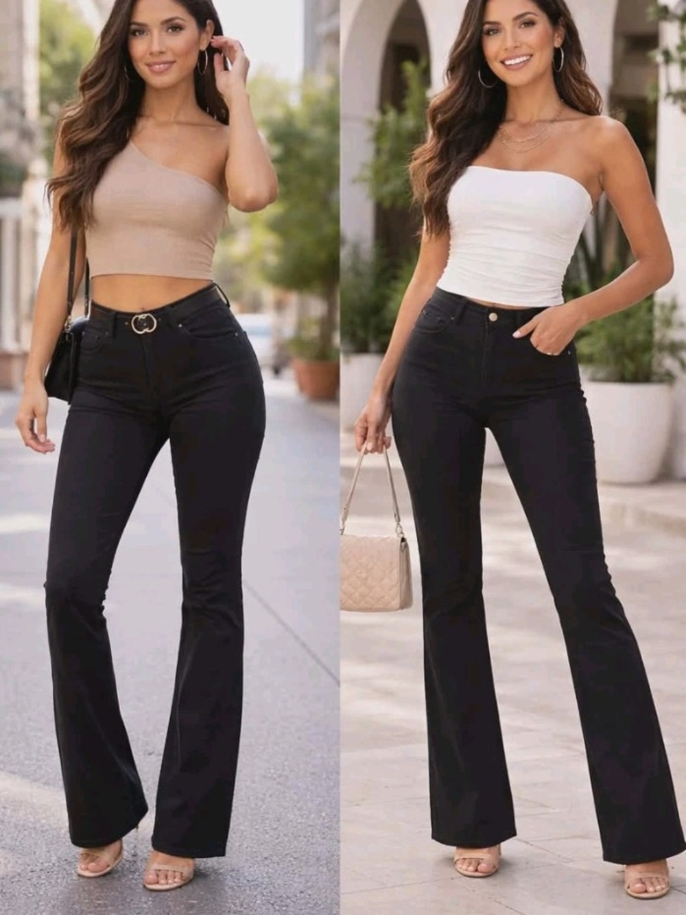 Classic High-Rise Black Flare Jeans - Versatile Everyday Style
